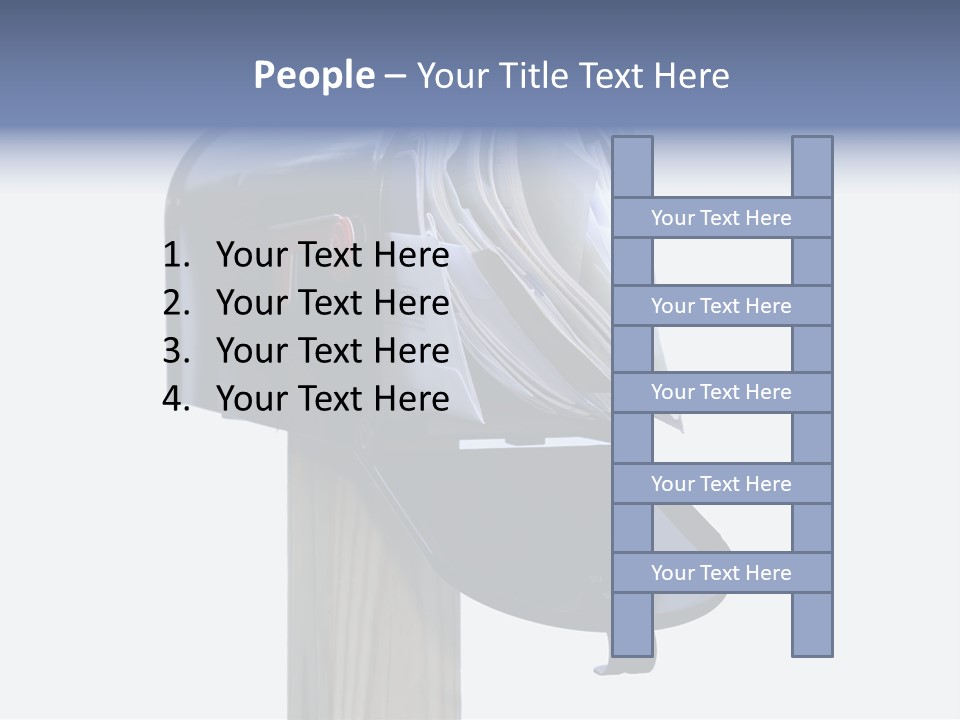 Mail Box Overflowing With Mail, Bills, Junk Mail, E-Mails And Other Unwanted Correspondence PowerPoint Template
