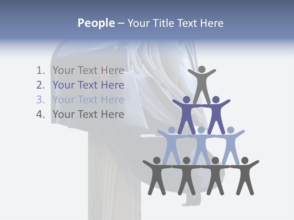 Mail Box Overflowing With Mail, Bills, Junk Mail, E-Mails And Other Unwanted Correspondence PowerPoint Template