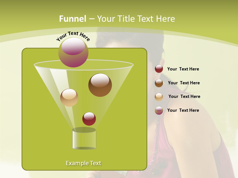 Pretty Smiling Woman Kneeling In Front Of Partially Painted Wall Holding Paintbrush. PowerPoint Template