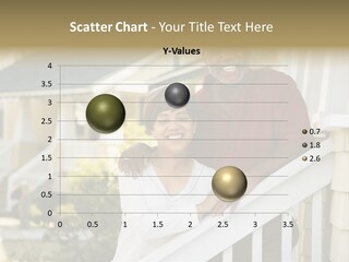 African American Middle Aged Couple Standing Together On Stairs Outside Home. PowerPoint Template