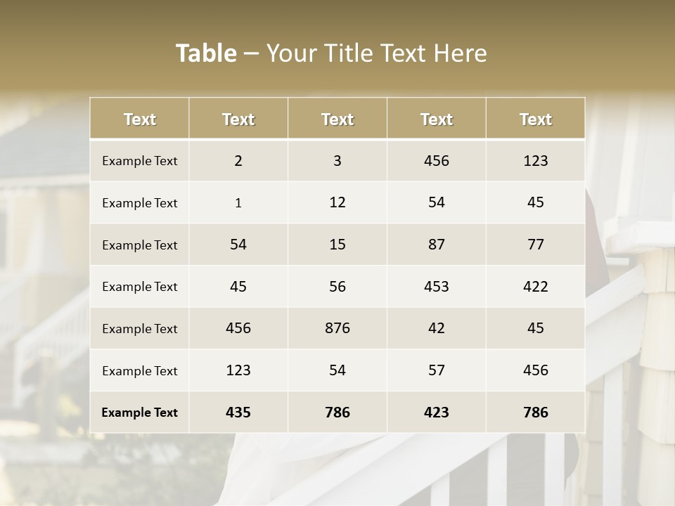 African American Middle Aged Couple Standing Together On Stairs Outside Home. PowerPoint Template