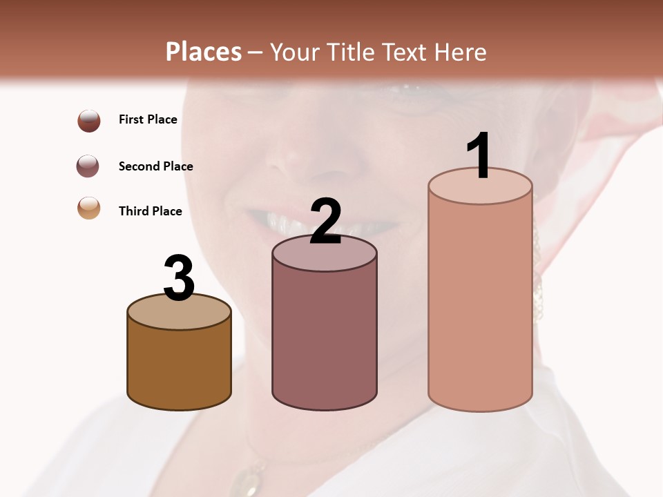 A Cancer Patient Wearing A Scarf To Hide Her Baldness. First In A Sequence Of Gradually Removing The Scarf. PowerPoint Template