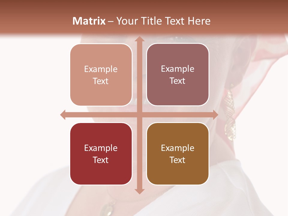 A Cancer Patient Wearing A Scarf To Hide Her Baldness. First In A Sequence Of Gradually Removing The Scarf. PowerPoint Template
