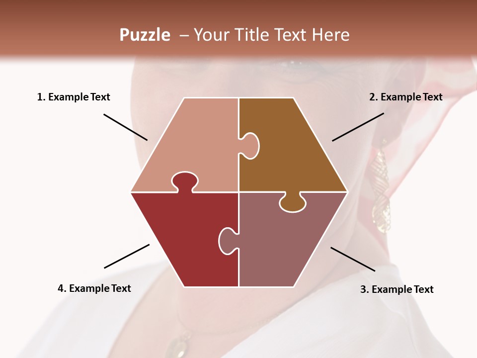A Cancer Patient Wearing A Scarf To Hide Her Baldness. First In A Sequence Of Gradually Removing The Scarf. PowerPoint Template