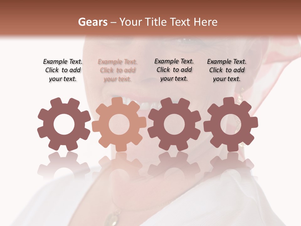 A Cancer Patient Wearing A Scarf To Hide Her Baldness. First In A Sequence Of Gradually Removing The Scarf. PowerPoint Template