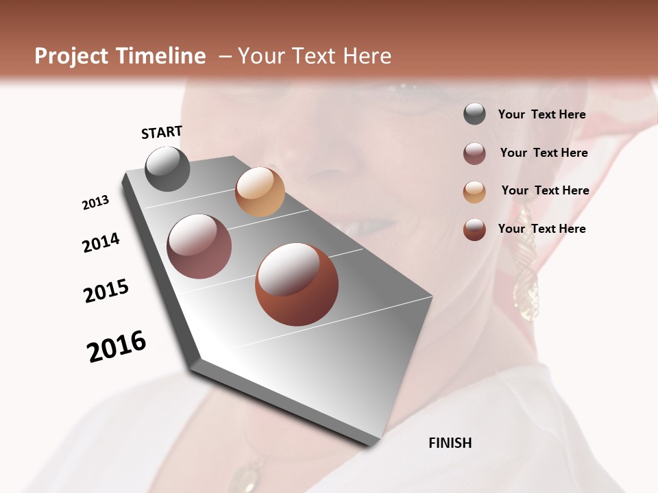 A Cancer Patient Wearing A Scarf To Hide Her Baldness. First In A Sequence Of Gradually Removing The Scarf. PowerPoint Template