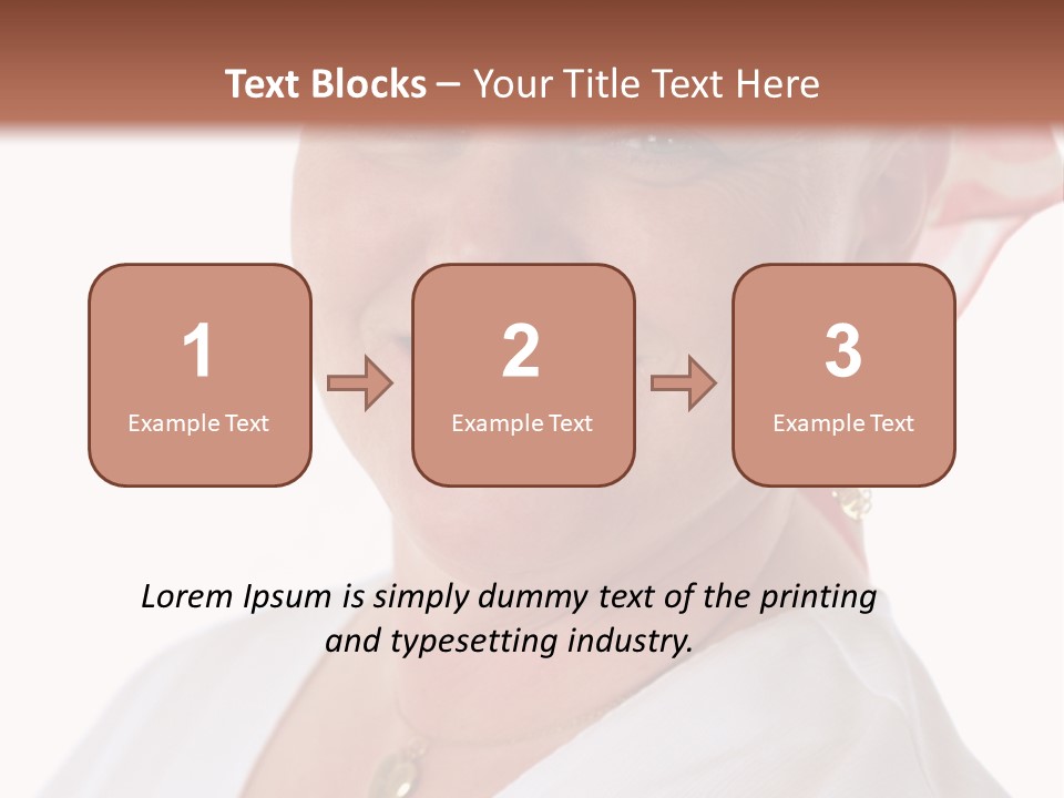 A Cancer Patient Wearing A Scarf To Hide Her Baldness. First In A Sequence Of Gradually Removing The Scarf. PowerPoint Template