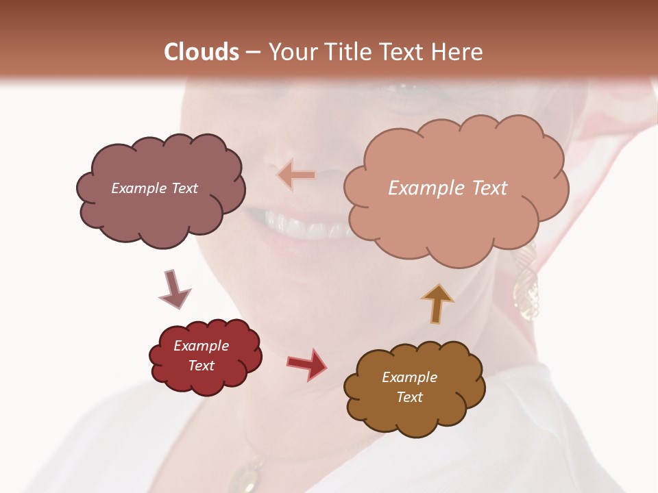 A Cancer Patient Wearing A Scarf To Hide Her Baldness. First In A Sequence Of Gradually Removing The Scarf. PowerPoint Template