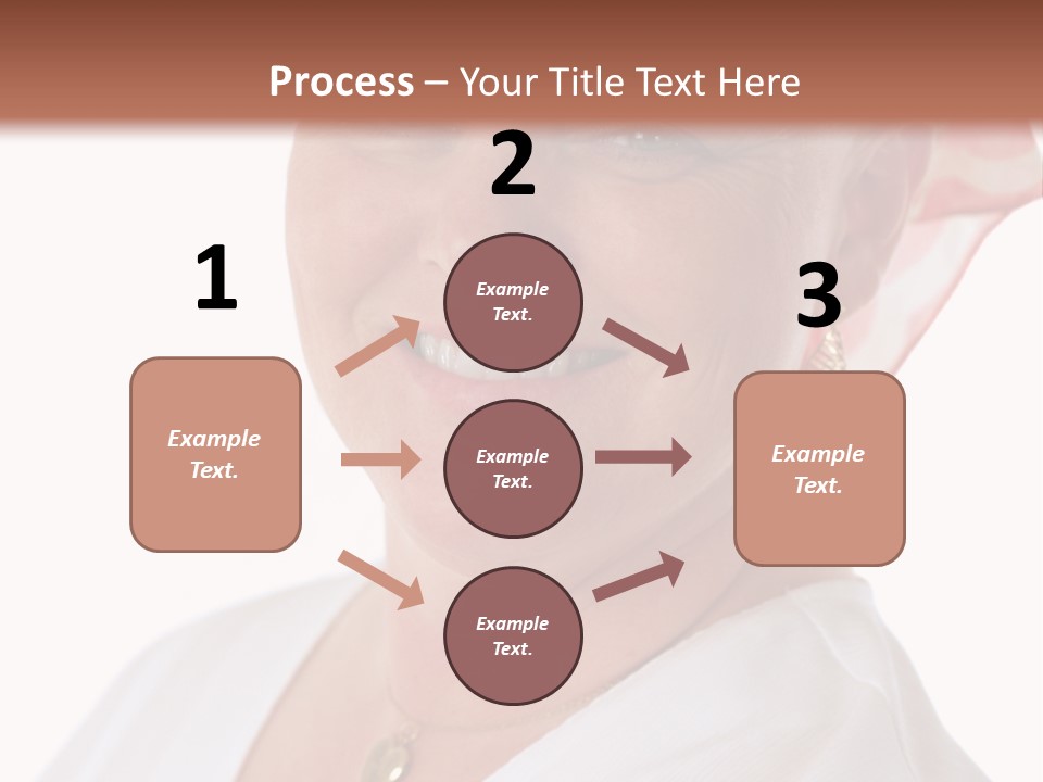 A Cancer Patient Wearing A Scarf To Hide Her Baldness. First In A Sequence Of Gradually Removing The Scarf. PowerPoint Template