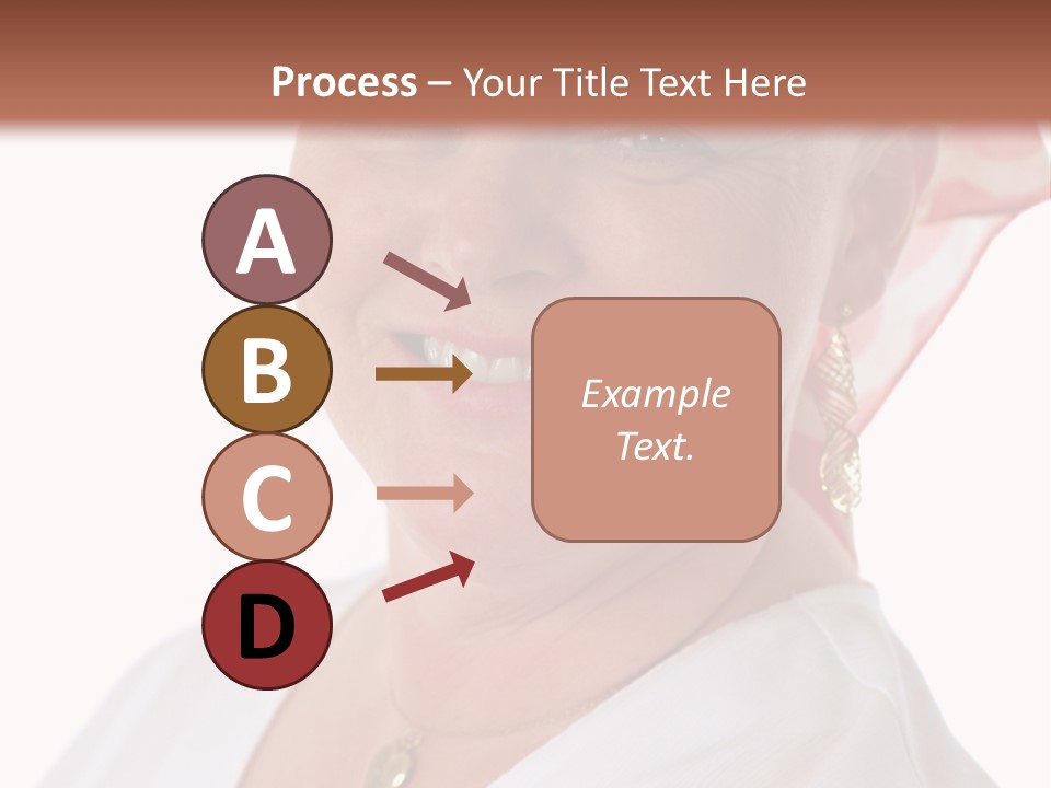 A Cancer Patient Wearing A Scarf To Hide Her Baldness. First In A Sequence Of Gradually Removing The Scarf. PowerPoint Template
