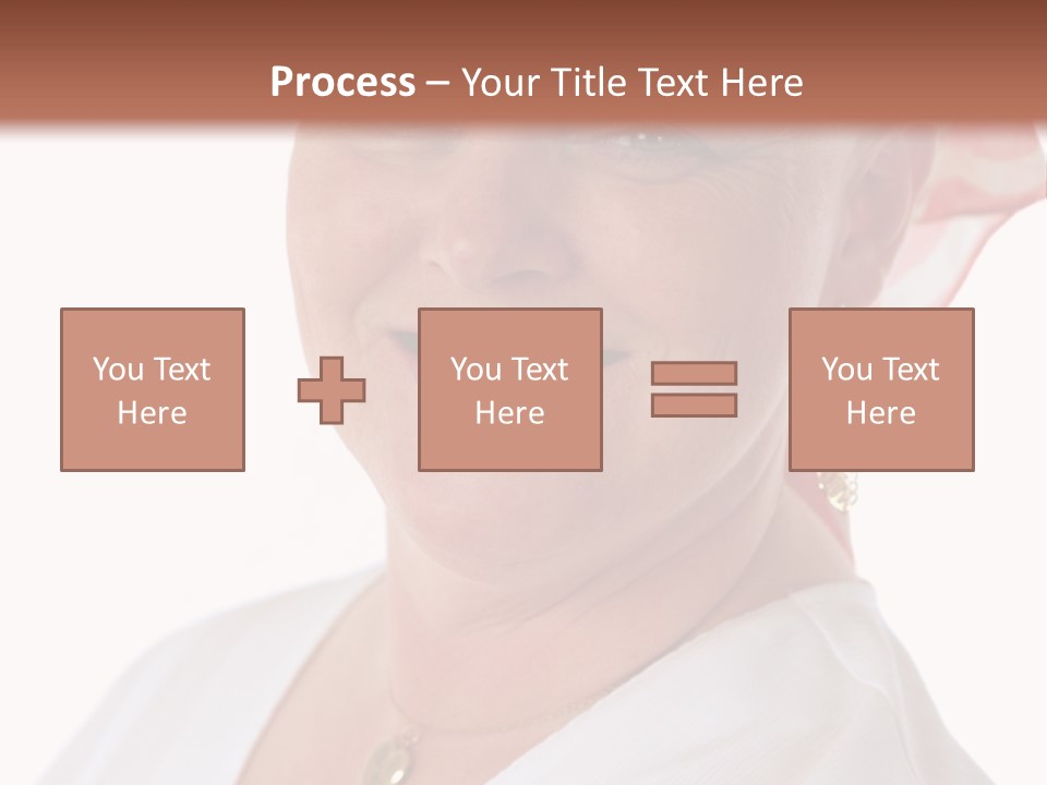 A Cancer Patient Wearing A Scarf To Hide Her Baldness. First In A Sequence Of Gradually Removing The Scarf. PowerPoint Template