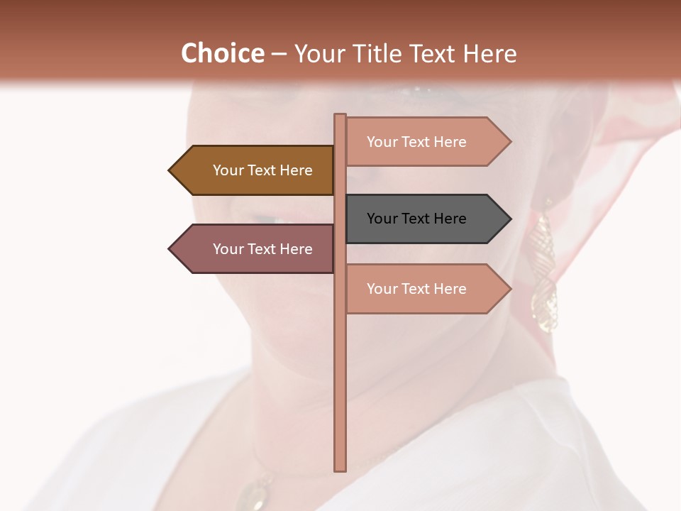 A Cancer Patient Wearing A Scarf To Hide Her Baldness. First In A Sequence Of Gradually Removing The Scarf. PowerPoint Template