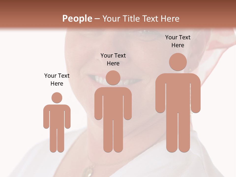 A Cancer Patient Wearing A Scarf To Hide Her Baldness. First In A Sequence Of Gradually Removing The Scarf. PowerPoint Template