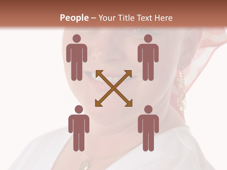 A Cancer Patient Wearing A Scarf To Hide Her Baldness. First In A Sequence Of Gradually Removing The Scarf. PowerPoint Template