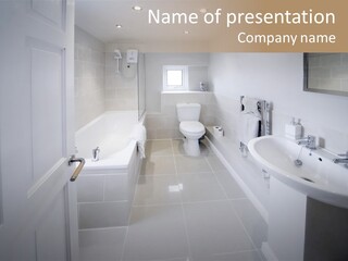 Bathroom Sink Shower Loo Toilet Bath Sink PowerPoint Template