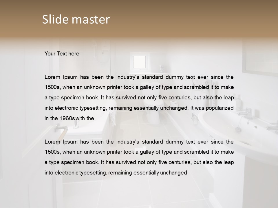 Bathroom Sink Shower Loo Toilet Bath Sink PowerPoint Template