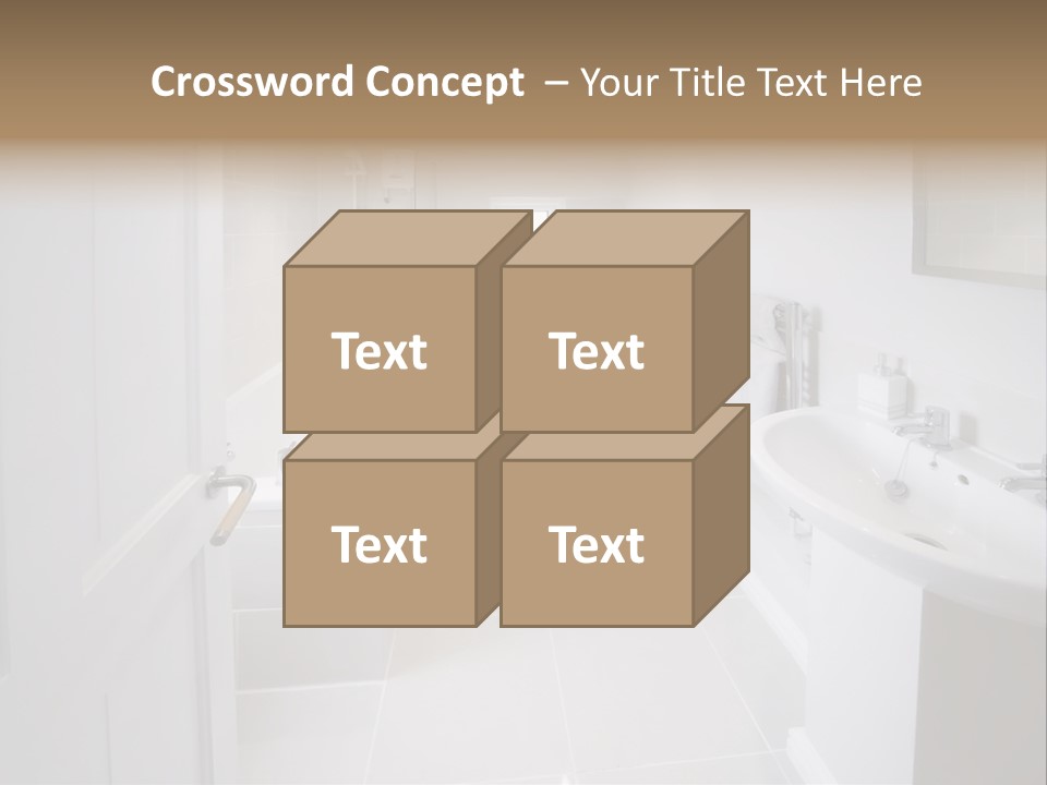 Bathroom Sink Shower Loo Toilet Bath Sink PowerPoint Template