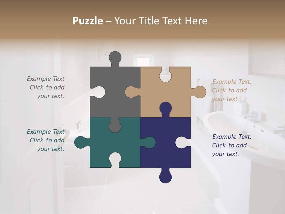 Bathroom Sink Shower Loo Toilet Bath Sink PowerPoint Template