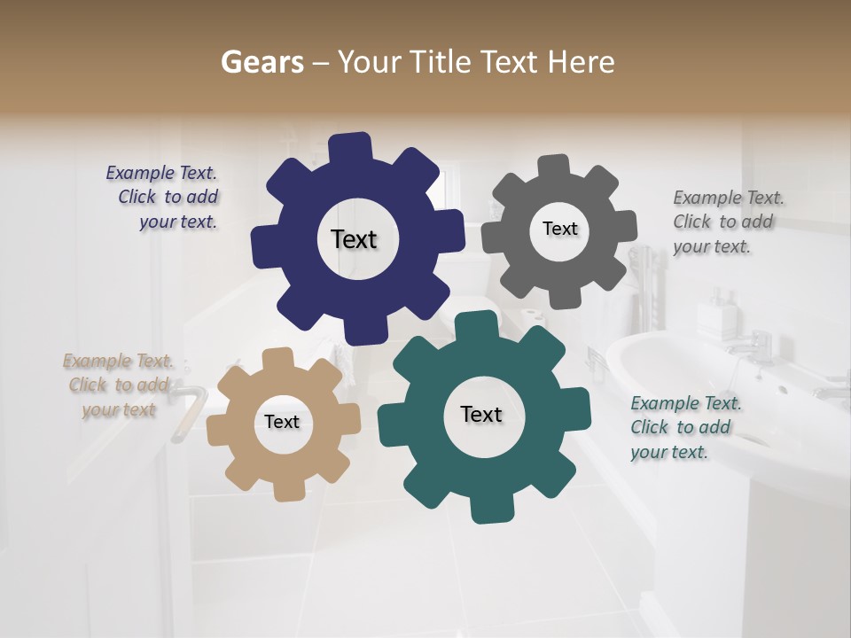 Bathroom Sink Shower Loo Toilet Bath Sink PowerPoint Template