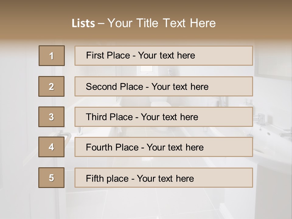 Bathroom Sink Shower Loo Toilet Bath Sink PowerPoint Template
