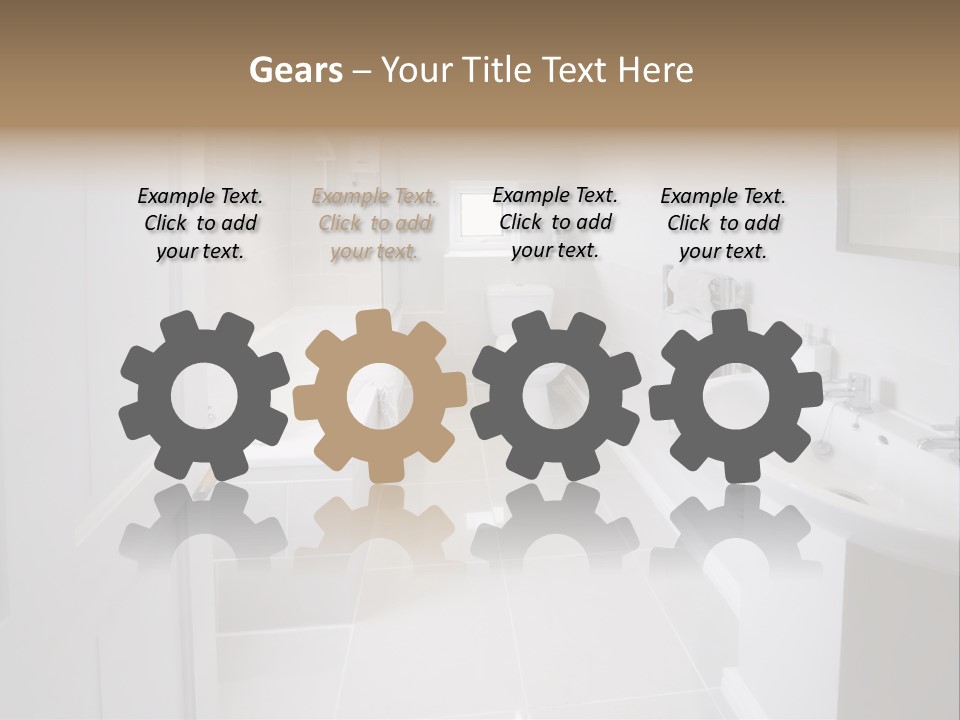 Bathroom Sink Shower Loo Toilet Bath Sink PowerPoint Template