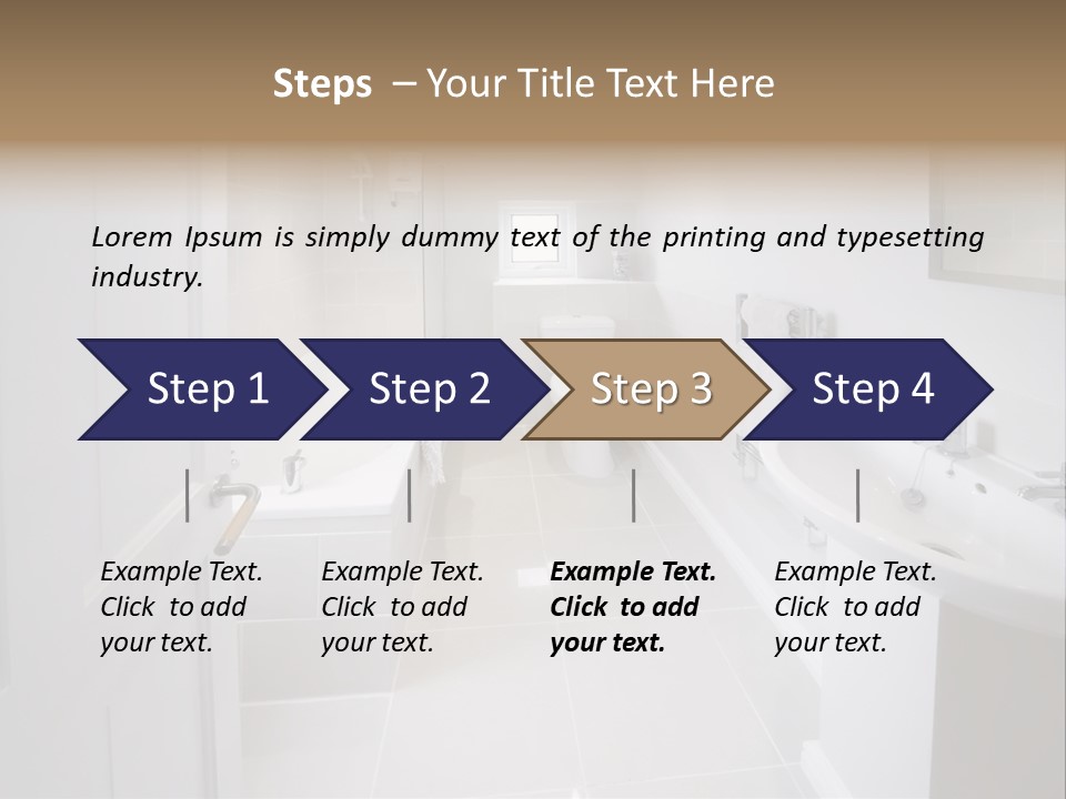 Bathroom Sink Shower Loo Toilet Bath Sink PowerPoint Template