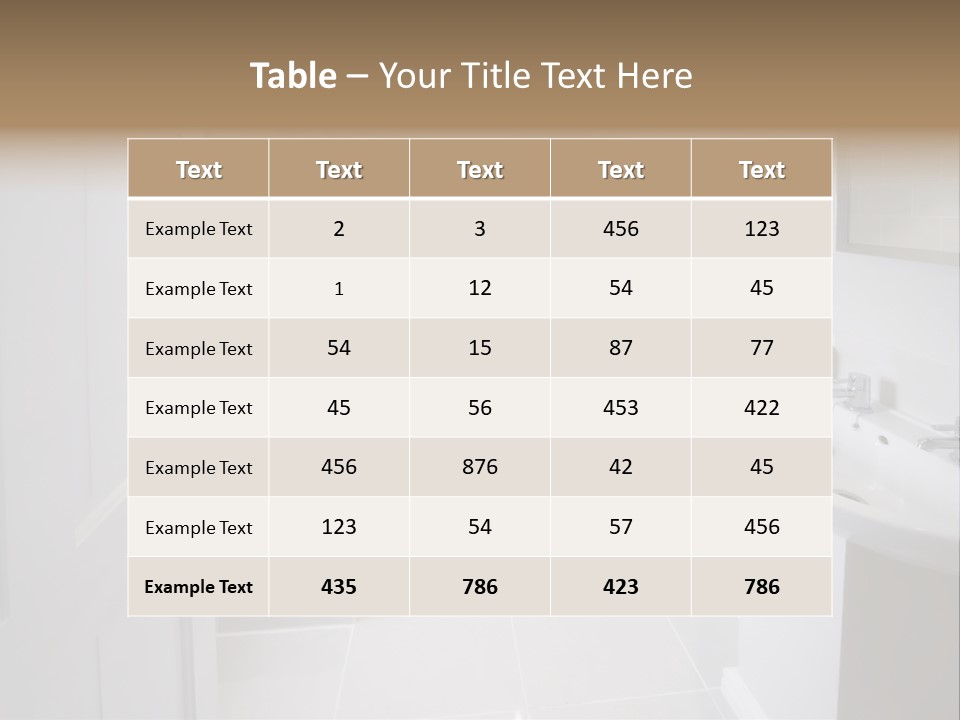 Bathroom Sink Shower Loo Toilet Bath Sink PowerPoint Template