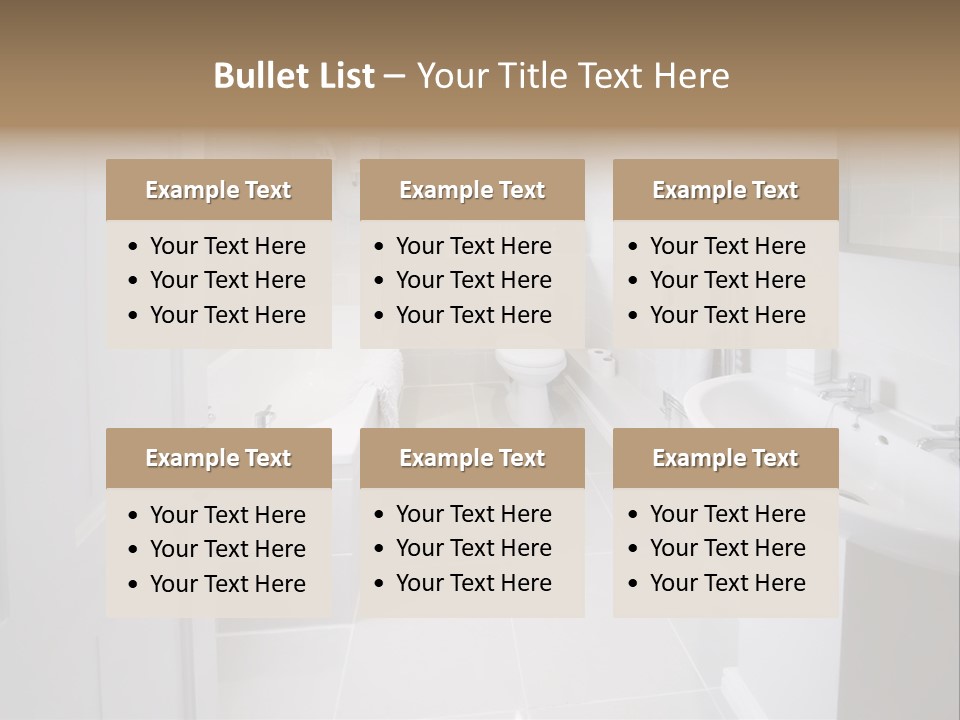 Bathroom Sink Shower Loo Toilet Bath Sink PowerPoint Template