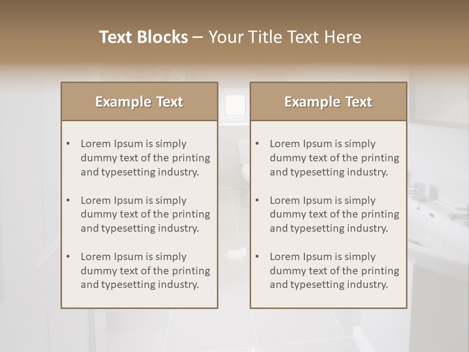 Bathroom Sink Shower Loo Toilet Bath Sink PowerPoint Template