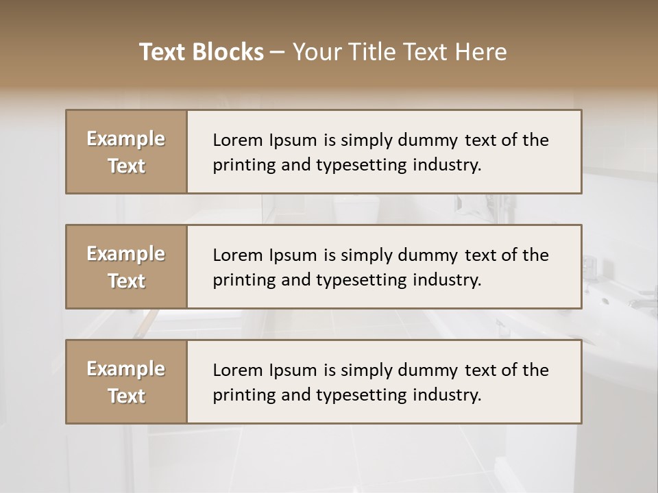 Bathroom Sink Shower Loo Toilet Bath Sink PowerPoint Template