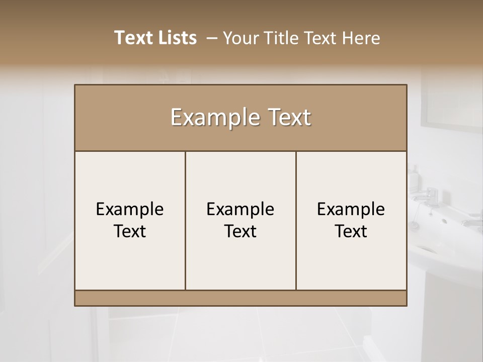 Bathroom Sink Shower Loo Toilet Bath Sink PowerPoint Template