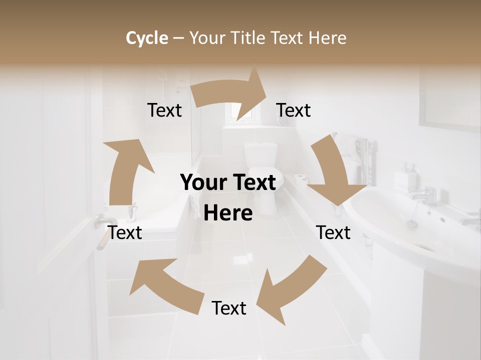 Bathroom Sink Shower Loo Toilet Bath Sink PowerPoint Template