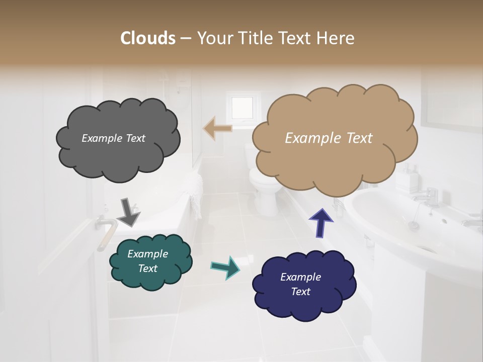 Bathroom Sink Shower Loo Toilet Bath Sink PowerPoint Template