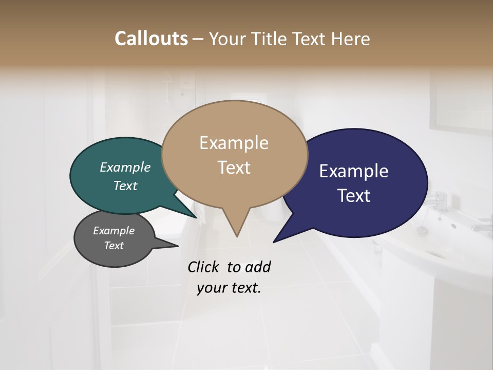 Bathroom Sink Shower Loo Toilet Bath Sink PowerPoint Template