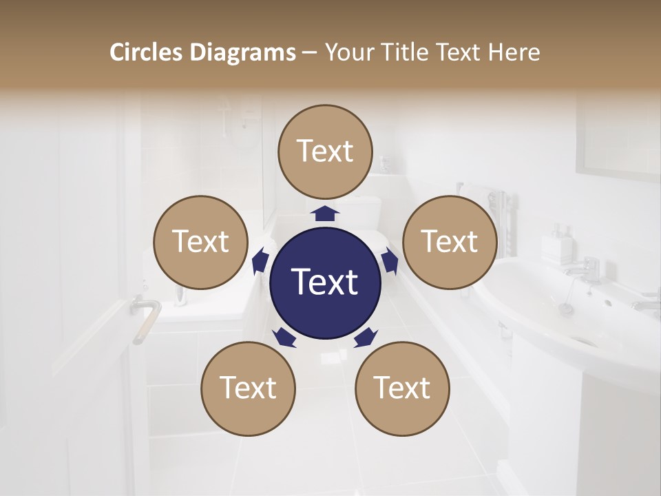 Bathroom Sink Shower Loo Toilet Bath Sink PowerPoint Template