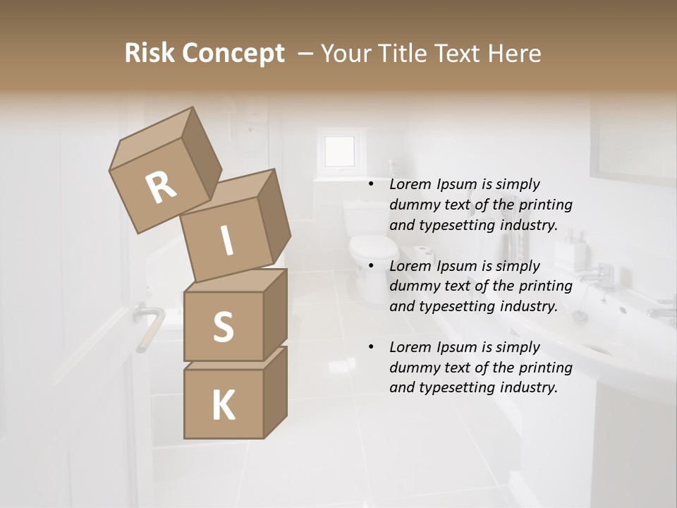 Bathroom Sink Shower Loo Toilet Bath Sink PowerPoint Template