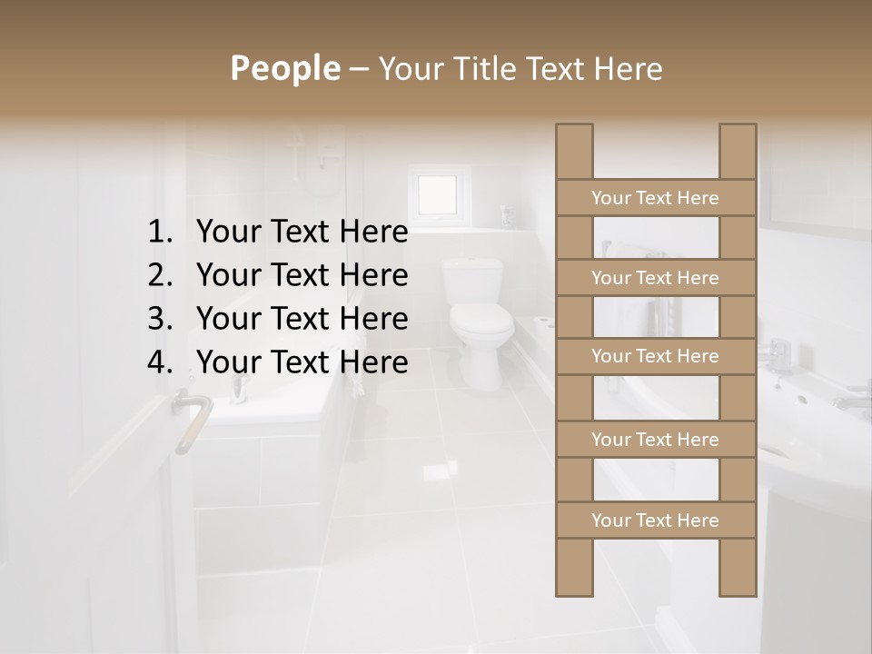 Bathroom Sink Shower Loo Toilet Bath Sink PowerPoint Template
