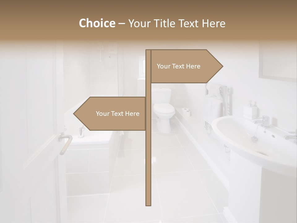 Bathroom Sink Shower Loo Toilet Bath Sink PowerPoint Template