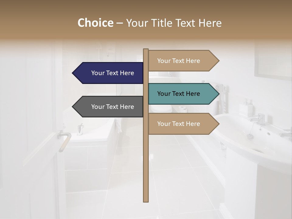 Bathroom Sink Shower Loo Toilet Bath Sink PowerPoint Template