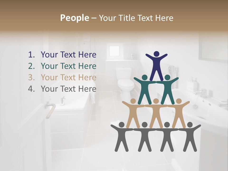 Bathroom Sink Shower Loo Toilet Bath Sink PowerPoint Template