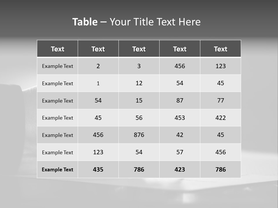 Hand At Desk Signing Paperwork/Document/ Contract Or Making Notes - Black And White Image. PowerPoint Template