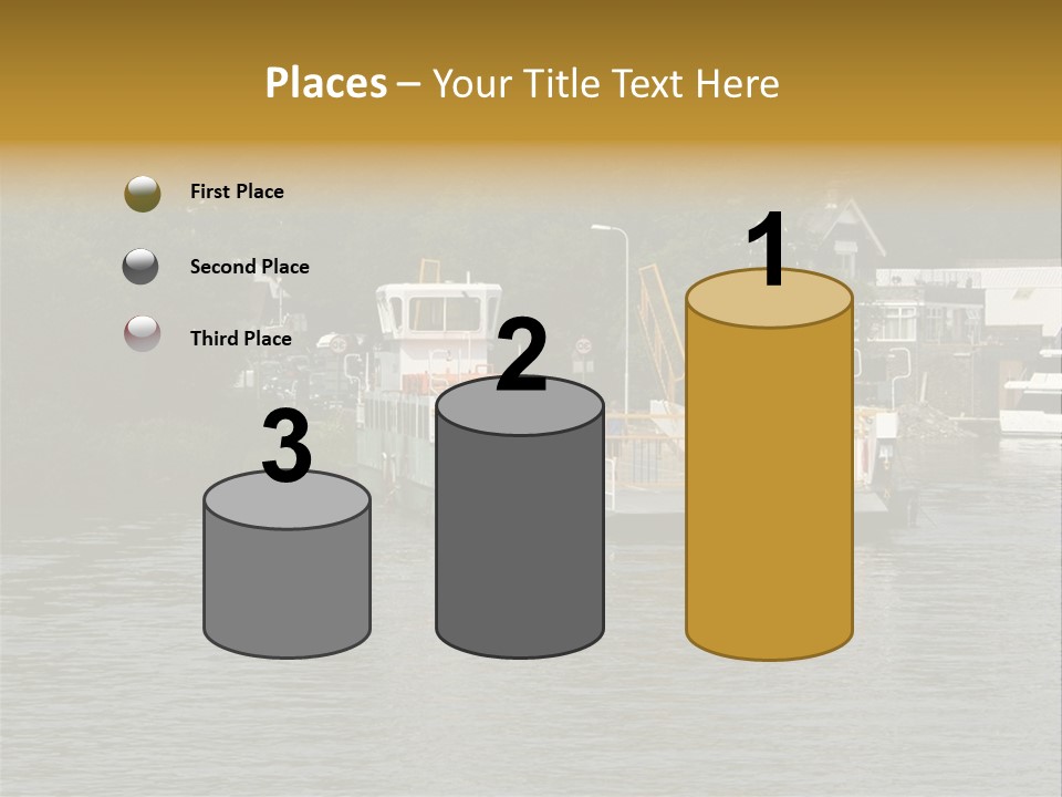Lake Windermere Ferry, Windermere, England PowerPoint Template