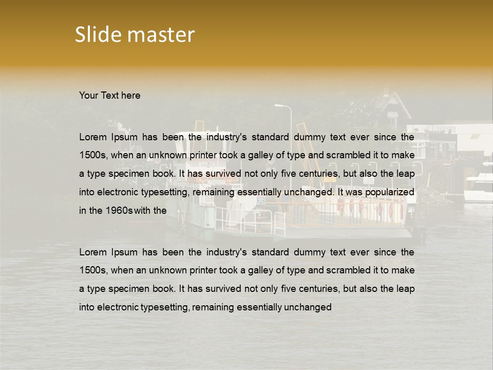 Lake Windermere Ferry, Windermere, England PowerPoint Template