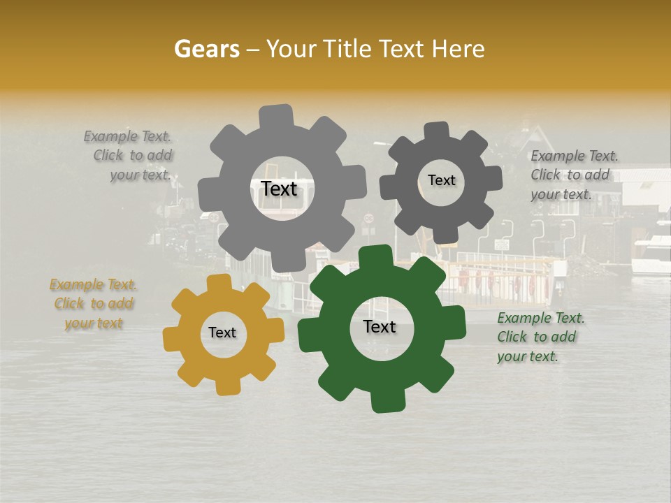 Lake Windermere Ferry, Windermere, England PowerPoint Template