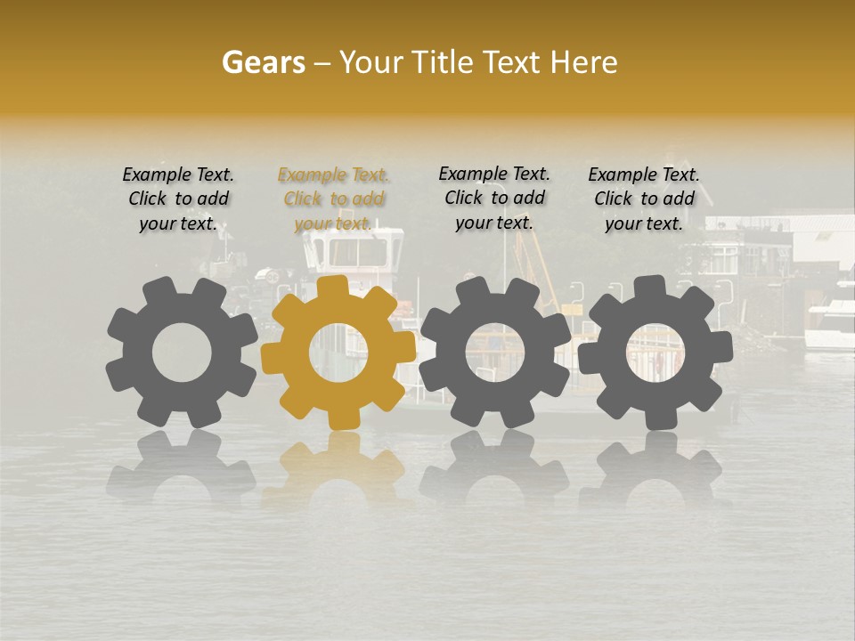 Lake Windermere Ferry, Windermere, England PowerPoint Template