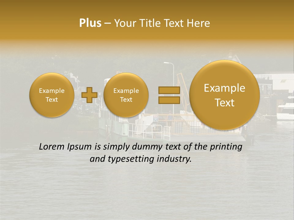 Lake Windermere Ferry, Windermere, England PowerPoint Template