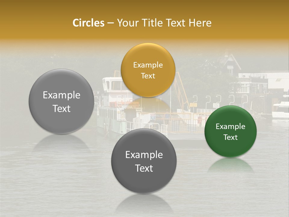 Lake Windermere Ferry, Windermere, England PowerPoint Template