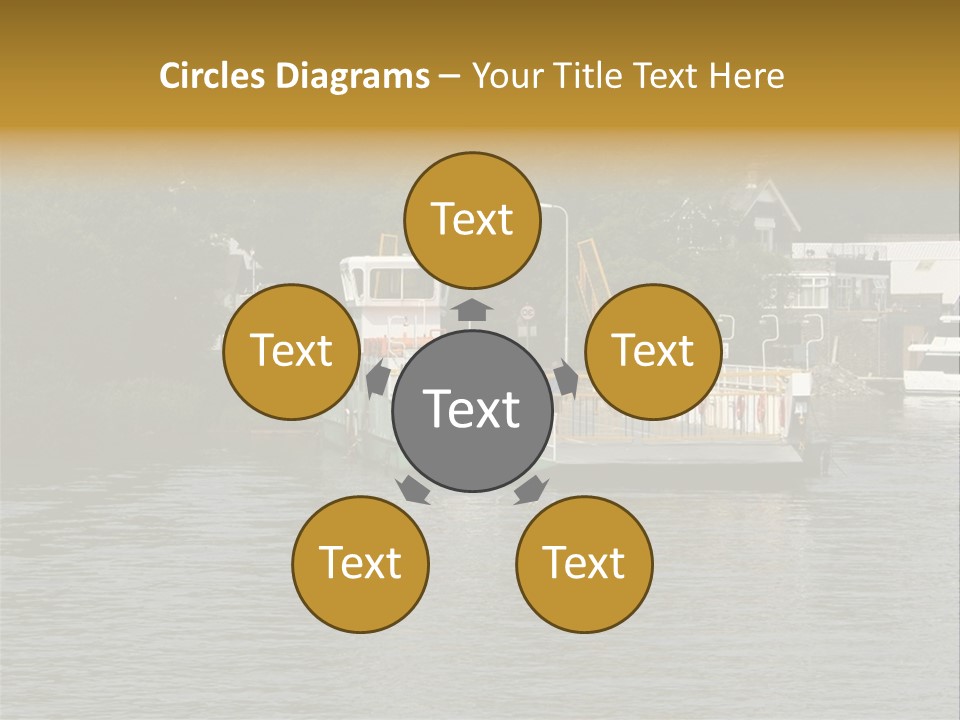 Lake Windermere Ferry, Windermere, England PowerPoint Template