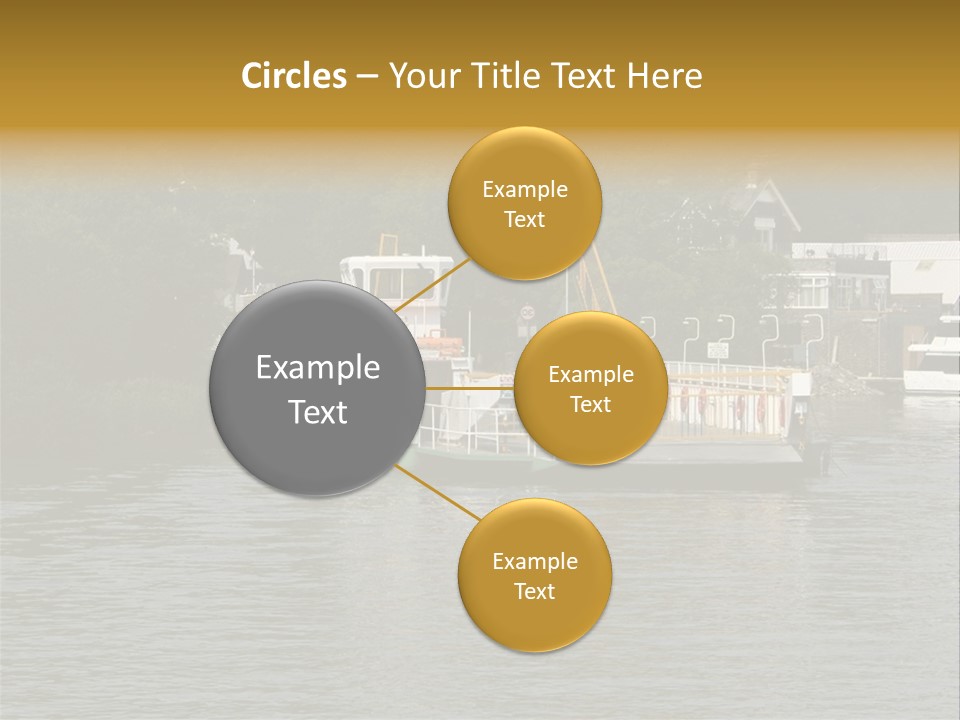 Lake Windermere Ferry, Windermere, England PowerPoint Template