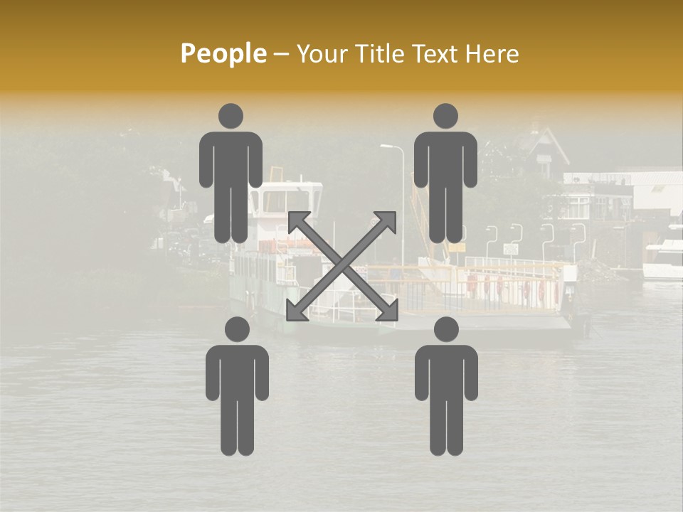 Lake Windermere Ferry, Windermere, England PowerPoint Template